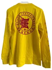 Vorschaubild 3 von Herren Langarmshirt Gr. 46/S Gelb Sportlich Logo Baumwolle