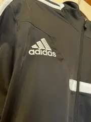 Vorschaubild 2 von Herren Trainingsjacke Schwarz Weiß 3-Streifen Gr. M Sportjacke