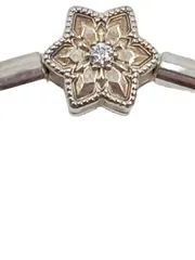 Vorschaubild 2 von Mesh Armband Stern Blume Silber Damen 17cm Elegant Festlich Juwel