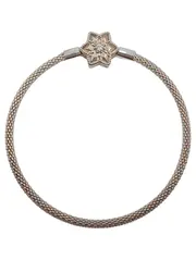 Vorschaubild 1 von Mesh Armband Stern Blume Silber Damen 17cm Elegant Festlich Juwel