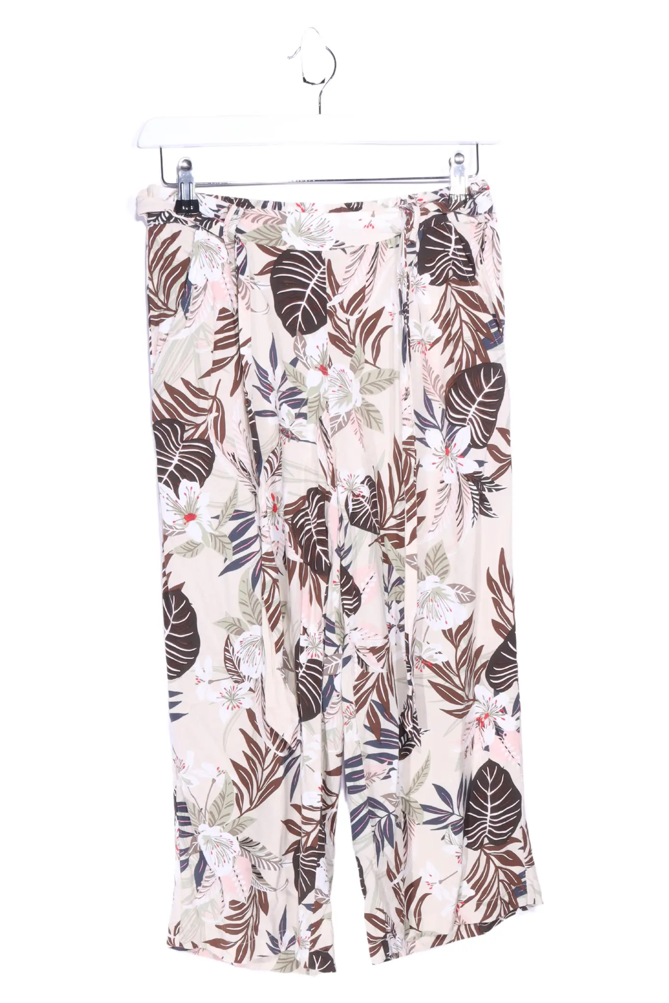 ONLY Damen Stoffhose Gr. 36 Mehrfarbig Floral Muster Elegant Sommer