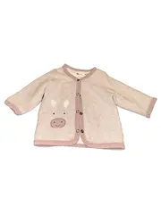 Vorschaubild 1 von Baby Strickjacke Kinder Gr. 50 Beige Tiermotiv Baumwolle