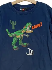 Vorschaubild 3 von Pullover Kinder Gr. 128 Dinosaurier Dino Sweatshirt Blau Jungen