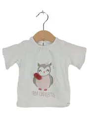 Vorschaubild 1 von Mädchen Langarmshirt Gr. 67/68 Weiß Charmant Eulenmotiv