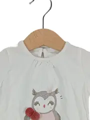 Vorschaubild 4 von Mädchen Langarmshirt Gr. 67/68 Weiß Charmant Eulenmotiv