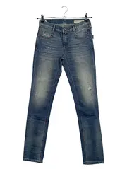 Vorschaubild 1 von Damen Destroyed Jeans W24/L32 Blau Used Look Skinny