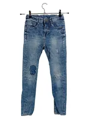 Vorschaubild 1 von Kinder Destroyed Jeans Hose Blau Gr. 140 Baumwolle Streetwear