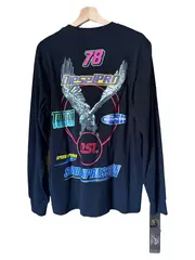 Vorschaubild 2 von Herren Langarmshirt Gr. 38 Schwarz Casual Baumwolle