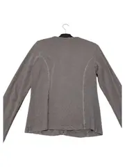 Vorschaubild 3 von Damen Sweatjacke Rüschen Reißverschluss Grau Gr. M