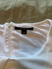 Vorschaubild 4 von Sommerkleid Damen Gr. 36/S Weiß Elegant Rippstrick