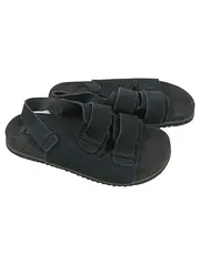 Vorschaubild 1 von Damen Sandalen Wildleder Klettverschluss Schwarz Gr. 40 Komfort