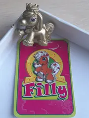 Vorschaubild 3 von Spielfigur Gold Pony Pferd Figur mit Krone Sammelfigur