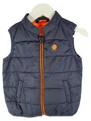 Vorschaubild 1 von Kinder Steppweste Gr. 92 Blau Logo-Print Freizeit Sportlich