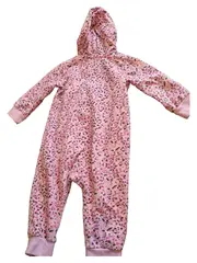 Vorschaubild 2 von Baby Body Strampler Kapuze Tiermotiv Rosa Gr. 74 Baumwolle