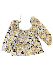 Vorschaubild 2 von Damen Bluse Blumenmuster Gänseblümchen Gr. M Off-Shoulder