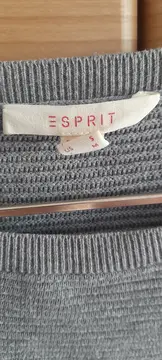 Vorschaubild 4 von Damen Pullover Grau Gr. S Casual Strukturmuster Langarm