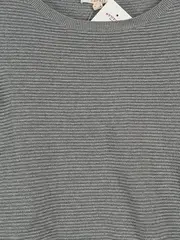 Vorschaubild 3 von Damen Pullover Grau Gr. S Casual Strukturmuster Langarm