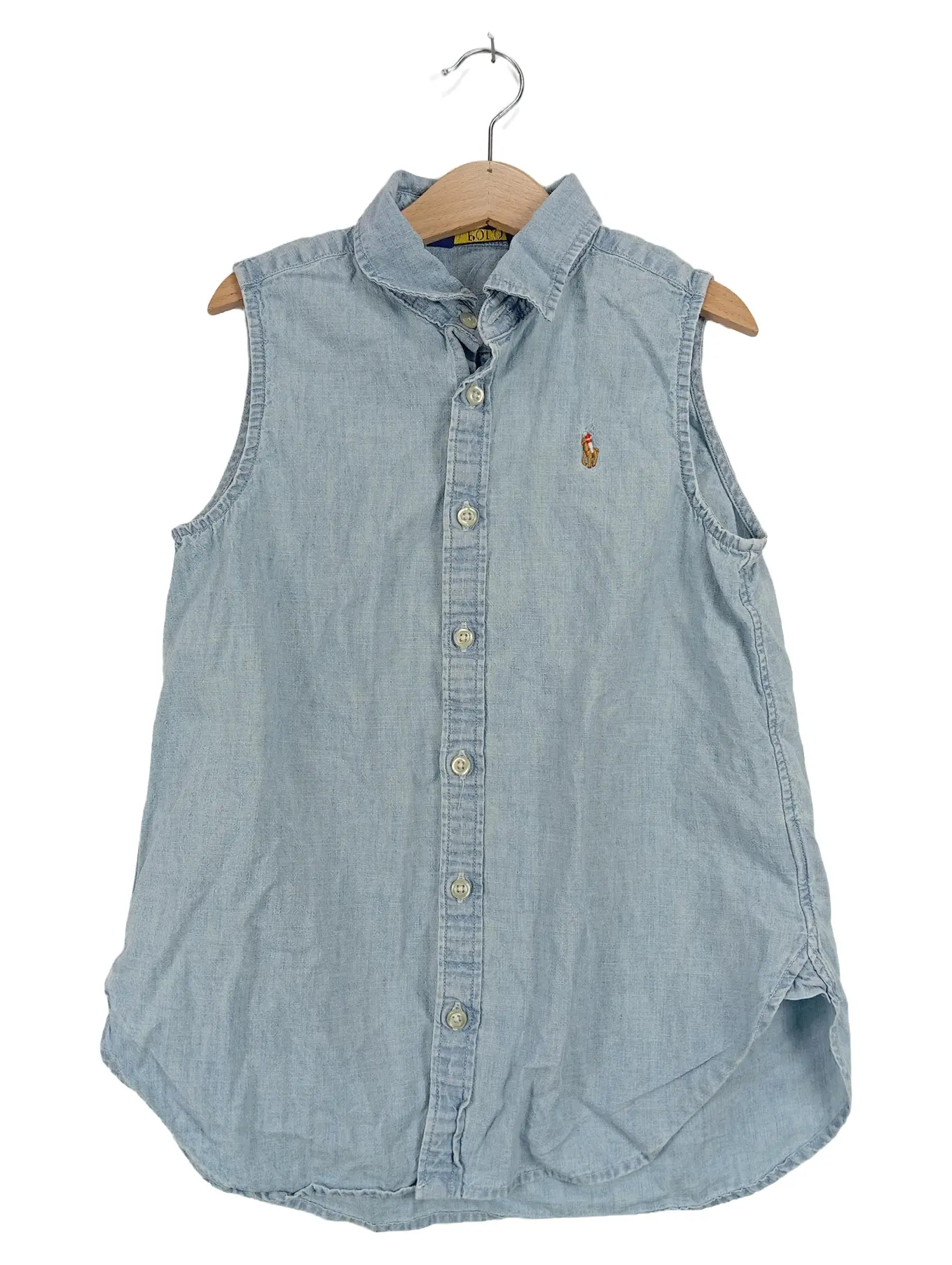 POLO RALPH LAUREN Kinder Poloshirt ärmellos Gr. 12/146 Blau Casual