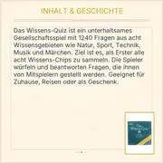 Vorschaubild 5 von Das Wissens-Quiz Gesellschaftsspiel 1240 Fragen 8 Gebiete Allgemeinwissen