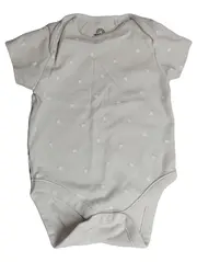 Vorschaubild 1 von Baby Body Kurzarm Gr. 68 Grau Sterne Baumwolle