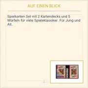 Vorschaubild 2 von LIFETIME Kartenspiel Set 2 Decks Spielkarten & 5 Würfel Poker Skat Rommé