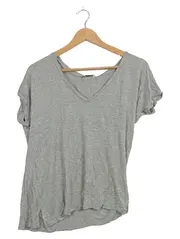 Vorschaubild 1 von Trafaluc Damen T-Shirt V-Ausschnitt Grau Meliert Gr. S