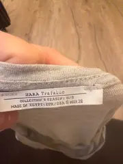 Vorschaubild 4 von Trafaluc Damen T-Shirt V-Ausschnitt Grau Meliert Gr. S