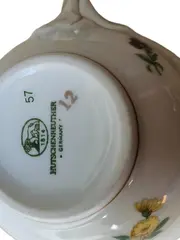 Vorschaubild 3 von Tasse Unterteller Porzellan Blumenmuster Mehrfarbig Klassisch