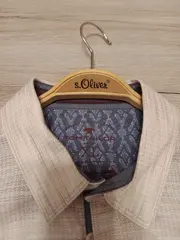 Vorschaubild 3 von Herren Kurzarmhemd Freizeithemd Beige Gr. XL Baumwolle