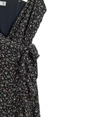 Vorschaubild 3 von Damen Sommerkleid Blumenmuster Wickelkleid Gr. M