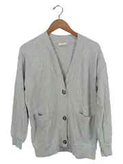 Vorschaubild 1 von Strickjacke Damen Grau Gr. 38/M Baumwolle Meliert Casual Cardigan