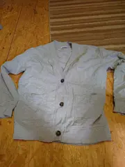 Vorschaubild 3 von Strickjacke Damen Grau Gr. 38/M Baumwolle Meliert Casual Cardigan