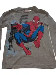 Vorschaubild 2 von Spider-Man Langarmshirt Jungen Gr. 128/134 Grau Marvel Superheld