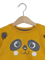 Vorschaubild 3 von Kinder Pullover Gr. 80 Gelb Panda Motiv Langarm Casual