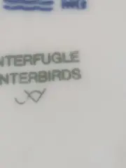 Vorschaubild 6 von Weihnachtsteller 1987 Schwan Winterbirds Porzellan Blau 18cm