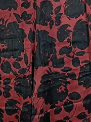 Vorschaubild 2 von Damen Stoffhose Culotte Blumenmuster Rot Schwarz Gr. 44 Viskose