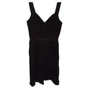 Vorschaubild 1 von Damen Festliches Kleid Gr. 34/XS Schwarz Elegant Seide Ärmellos