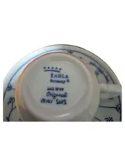 Vorschaubild 2 von Tasse Untertasse Blau Saks Porzellan Blumen Traditionell Weiß 7cm