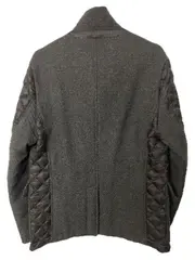 Vorschaubild 3 von Herren Steppjacke Gr. L Grau Wolle Polyamid Quilted Jacke