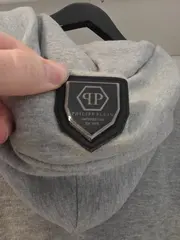 Vorschaubild 5 von Hoodie Herren S Grau Totenkopf Strass Kapuzenpullover