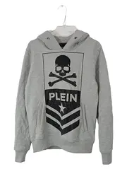 Vorschaubild 1 von Hoodie Herren S Grau Totenkopf Strass Kapuzenpullover