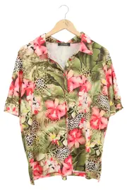 Vorschaubild 3 von GOLLEHAUG Damen T-Shirt 48/XXL Mehrfarbig Tropical Floral Tiermuster