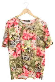 Vorschaubild 1 von GOLLEHAUG Damen T-Shirt 48/XXL Mehrfarbig Tropical Floral Tiermuster