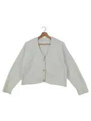 Vorschaubild 1 von Kinder Strickjacke Mädchen Gr. 164 Weiß Klassisch Cardigan