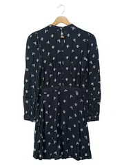 Vorschaubild 2 von & OTHER STORIES Blusenkleid Damen Gr. 34;XS Schwarz Abstrakt Vintage Bohemian