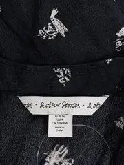 Vorschaubild 3 von & OTHER STORIES Blusenkleid Damen Gr. 34;XS Schwarz Abstrakt Vintage Bohemian