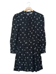 Vorschaubild 1 von & OTHER STORIES Blusenkleid Damen Gr. 34;XS Schwarz Abstrakt Vintage Bohemian