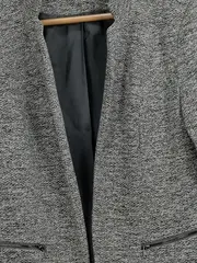 Vorschaubild 2 von Damen Blazer Jacke Gr. 36/S Grau Business Meliert Reißverschluss