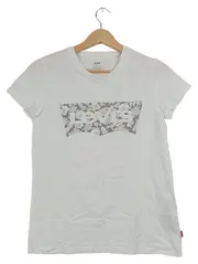 Vorschaubild 1 von Damen T-Shirt Gr. 34/XS Weiß Casual mit Blumenprint Logo