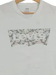 Vorschaubild 2 von Damen T-Shirt Gr. 34/XS Weiß Casual mit Blumenprint Logo